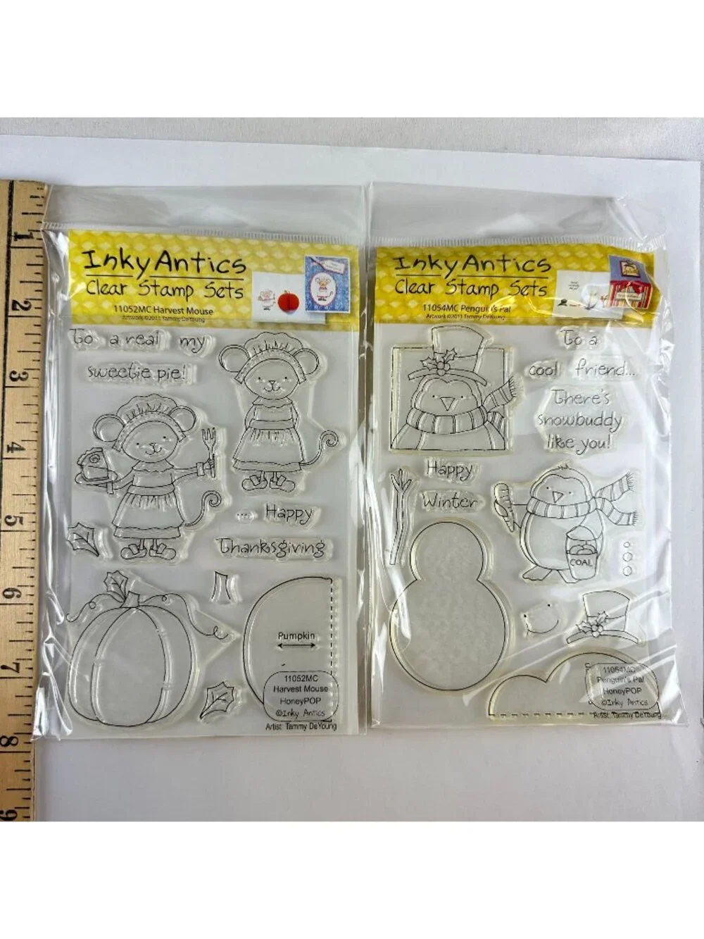 Inky Antics Clear Stamp Sets Harvest Mouse & Snowman Pals